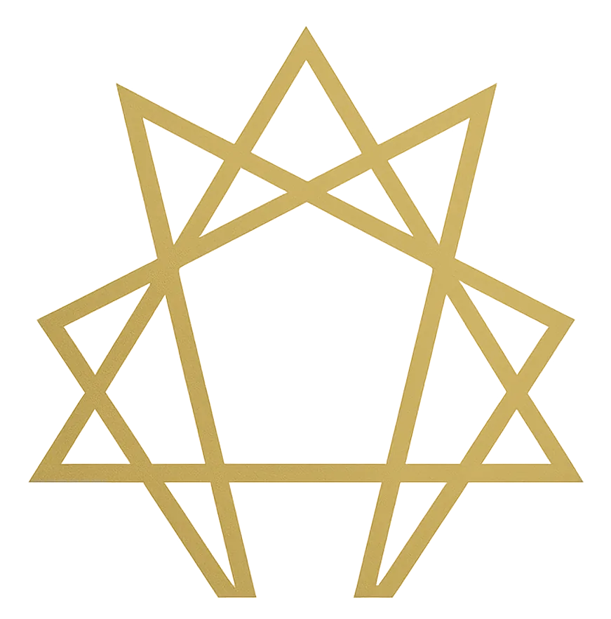 Golden Enneagram Symbol
